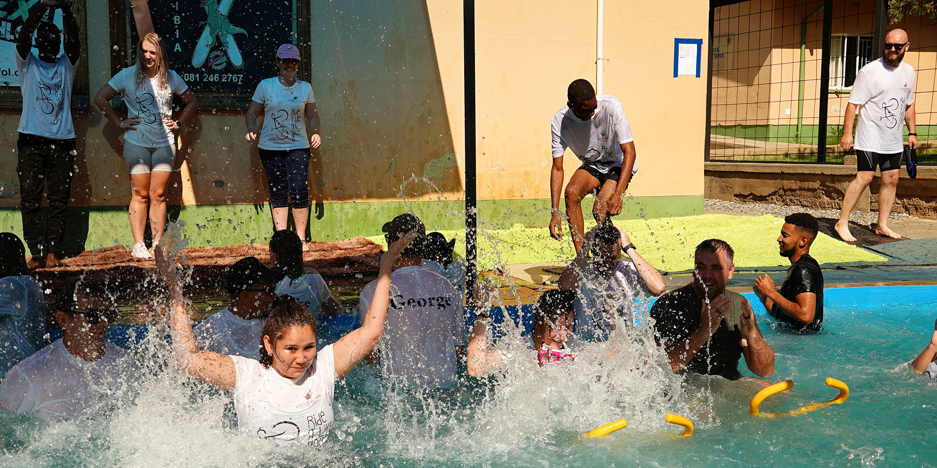 Aqua spinning in Namibia